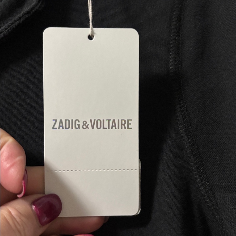 NWT Zadig and Voltaire size Medium Black T-shirt - Picture 8 of 10